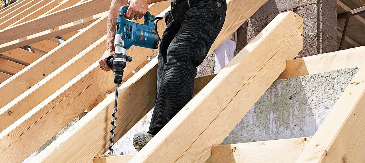 Perforateur en usage